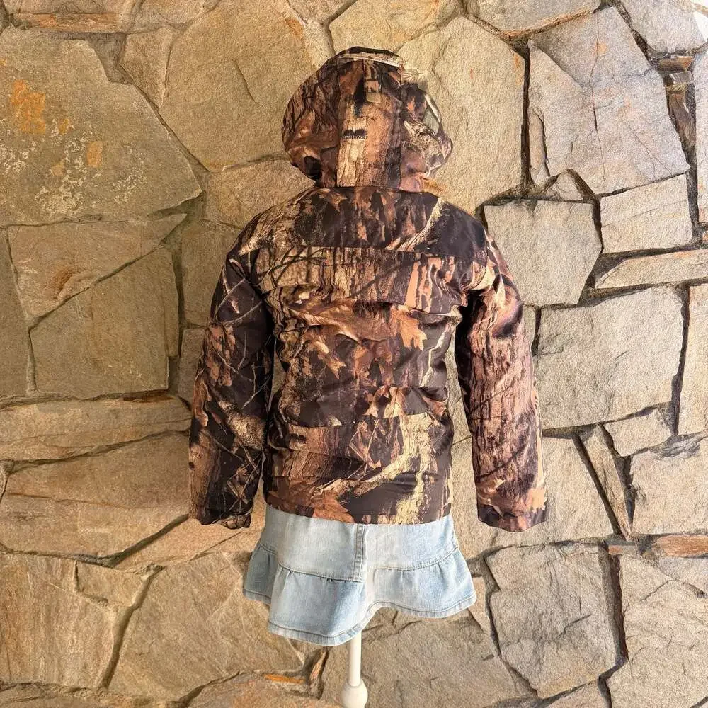 Columbia Youth Timberwolf Realtree Camouflage Hooded Hunting Jacket Size M